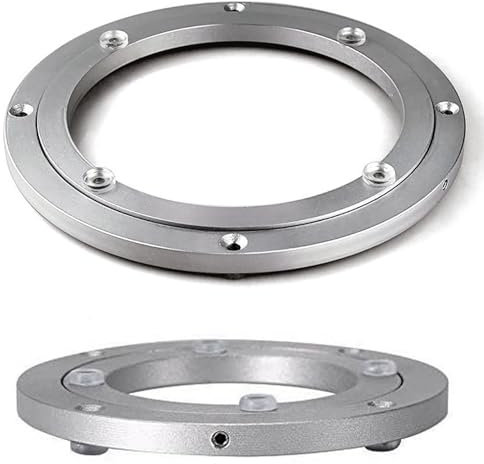 1Pcs Lazy Susan Rotating Food Turntable Schwerlast Drehplatte Kugellager 250 300 400 500mm, 360° Drehbar Stumm Drehlager Drehscheibe Für Küche Garage Bar, Aluminiumlegierung Drehkranz