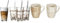 Ritzenhoff & Breker Latte Macchiato Gläser-Set, 4 Stück & Kaffeebecher-Set Cornello, 2-teilig, Creme, 300 ml, 2 Stück (1er Pack)