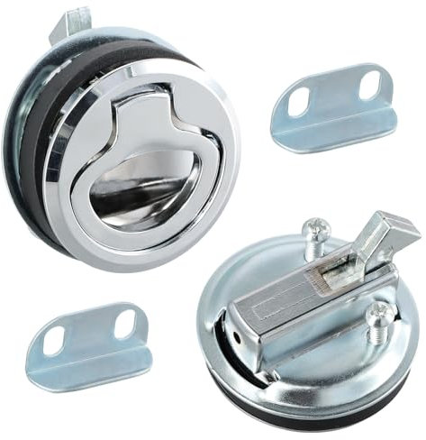 2 Stücke Pull Hatch Lock,Möbelschlosser,Möbelgriff Schloss,Metall Möbelschloss,Möbel Möbelverschluss,Hatch Fallenschloss,Edelstahl Boot Hatch Latch,Flachtürverschluss