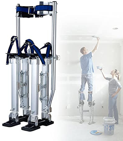 XCSCUK Trockenbau-Stelzen, Aluminium-Putz-Arbeitsstelzen, 18-30 Zoll verstellbar, geeignet für Maler, Architekturmaler