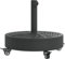 vidaXL Base de sombrilla Redonda con Ruedas para Palo Ø38/48 mm 27 kg, Base de Paraguas, Soporte de Parasol, Soporte de sombrilla de jardín