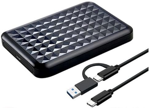 ModusTech External Hard Drive 1TB – Portable USB 3.0/ Type-C High-Speed HDD –Compatible with Windows Mac Laptop PC Desktop PS4 Xbox One–Slim External Storage Backup for Data Movie Game & Photo(1 TB)