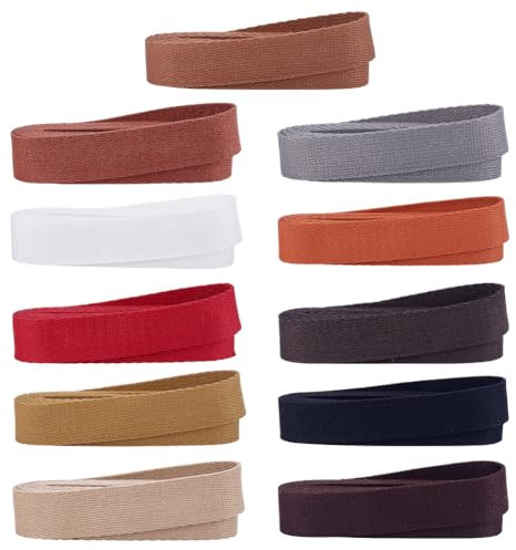 PH PandaHall 11 Couleurs Sangle en Coton 25mm Sangles en Coton Polyester Poignées de Sac Sangle Couture Ruban Sergé pour Artisanat Couture Fourre Tout Sacs Ceintures Fournitures D'Extérieur 22m