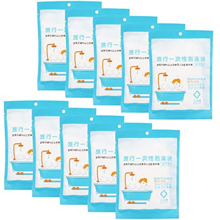 Uadme 10 Pcs Oversized Disposable Bathtub Liner Cover Film, Portable Bath Bag for Household Travel Spa Hotel Baby Swimming, Plastic Bathtub Cover