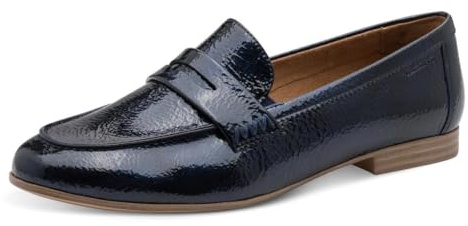Tamaris Damen Loafer flach, blau, 41 EU