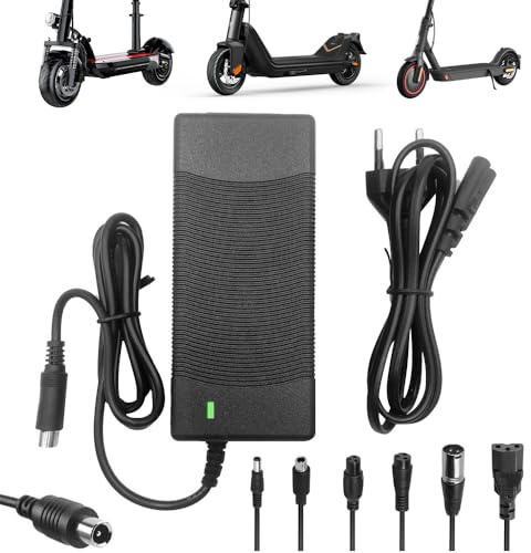 RNPKZ Ladegerät für Scooter 42V 2A, E Scooter Ladekabel, E ScooterLadegerät für Xiaomi M365, Hoverboard Ladekabel mit 6 Anschlüssen,Netzteil Fahrrad Ladegeräts für e Scooters Xiaomi M365 Elektroroller