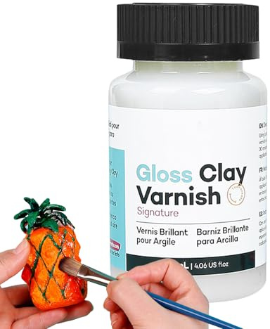 Modellierton Glanz | 120ml Hochglanz-Versiegelung Für Ton & Keramik | Wasserfestes Bastelzubehör Für Langanhaltende Kunstwerke Auf Gips, Holz, Ölmalerei & Keramik
