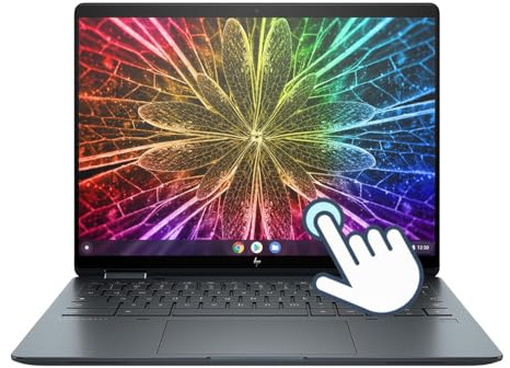 HP Eilte Dragon Fly ChromeBook Touchscreen Business Laptop, 13.5-Inch (1410x940), Intel Core i5-1245U, 16GB RAM, 256GB SSD, UK Keyboard, Chrome OS (Renewed)