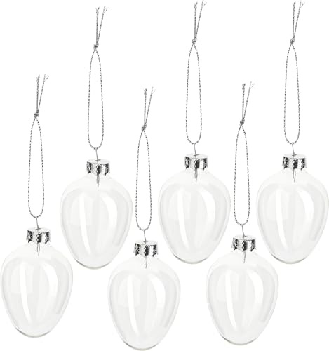 VBS Glas-Eier 6 STK 4cm Deko basteln dekorieren bemalen aus Glas