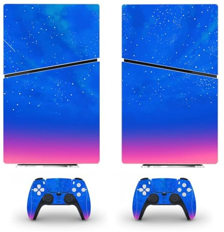 Compatible Pour PS5 Slim Skin Disc Edition & Digital Console Et Manette Vinyl Cover Skins Wraps Scratch Resistant, Compatible Avec Pour 29376 Autocollant De Protection(Digital Edition)