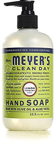 Mrs. Meyer's Clean Day Liquid Hand Soap, Lemon Verbena, 12.5 Ounce Bottle