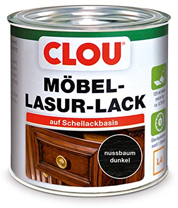 125ml Clou Möbel Lasur Lack L4 nussbaum dunkel