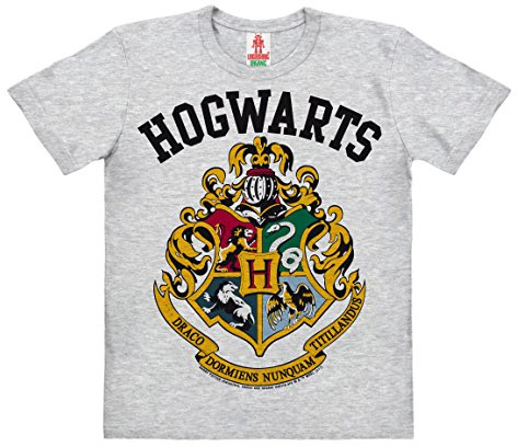 Logoshirt® Harry Potter Hogwarts Logo T-Shirt Kinder | Offiziell lizenziertes Hogwarts-Wappen, stylisches T-Shirt mit kultigem Frontprint, Bio-Baumwolle, Mädchen und Jungen