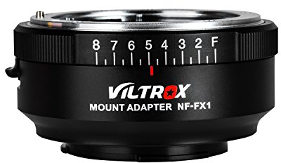 VILTROX NF-FX1 - Adattatore per obiettivo con messa a fuoco manuale per obiettivi G/F/AI/S/D su fotocamere mirrorless Fuji X-Mount XT2 XE3 XT1 X-T2