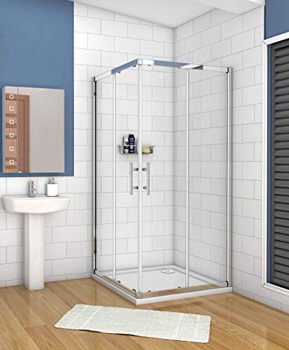 Duschkabine 76x76cm Schiebetür Duschwand Dusche 6mm ESG Sicherheitsglas Höhe 195cm Duschabtrennung