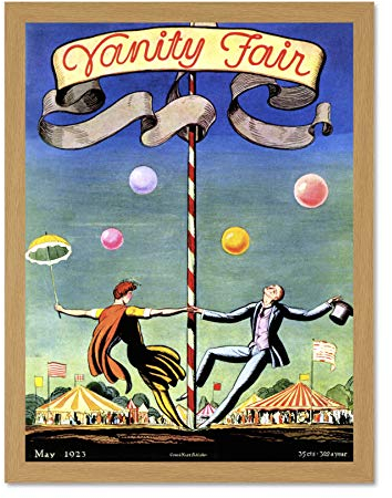 Wee Blue Coo Magazine Cover Mayday Maypole Dance Twenties Charleston USA Large Framed Art Print Poster Wall Decor 18x24 inch