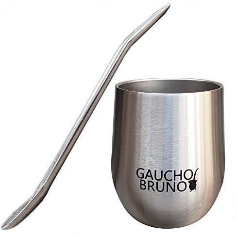 Gaucho Bruno – Starter Kit con Mate y Bombilla de Acero Inoxidable| Fácil de Limpiar