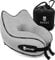 SNUGL Nackenkissen Flugzeug Memory Foam – Reisekissen Nackenhörnchen Waschbar – Nackenstützkissen & Kopfkissen für Reise, Auto, Zug, Bus – Ergonomisches Flugkissen für Erwachsene & Kinder (Grau)