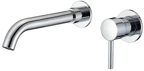 VALAZ Grifo empotrado de lavabo monomando cromado caño 21cm