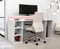 Forte TEZAUR Computertisch Gaming Desk mit LED Beleuchtung, Holzwerkstoff, Weiß, B x H x T: 160 x 91 x 72 cm
