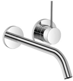 Dornbracht META SLIM Waschtisch-Wand-Einhandbatterie ohne Ablaufgarnitur, Ausladung 250 mm, starrer Auslauf, 36861662-00, Farbe: Chrom