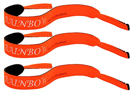 rainbow Safety - Cordón para gafas de sol, deporte, cordón flotante, neopreno, RR01, 3neo-naranja, 41 CM