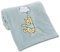 Disney Winnie The Pooh Hello Sunshine Aqua Super Soft Baby Blanket with Multi Colored Rainbow & Cloud Applique, Aqua, Yellow, White