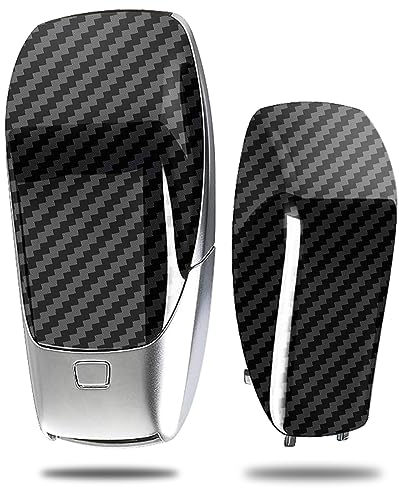 Kohlefaser Textur Schlüsselgehäuse Fob Batterieabdeckung Kohlefaser Schlüsselabdeckung Kompatibel mit Mercedes Benz E Klasse 2017 S 2018