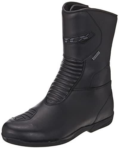 TCX - Airtech 3 GTX, Stivali Touring da Uomo, Stivali da Moto Impermeabili con Membrana Gore-Tex, Tomaia in Tessuto Traspirante e Microfibra, Chiusura con Zip e Velcro, Nero