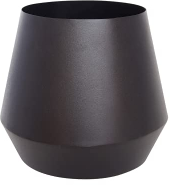 LaLe Living Blumentopf Timur aus Eisen Schwarz, Ø22 cm