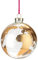 Dekokugel Weltkugel Glas Ø 10 cm Gold transparent Hänger Kugel Weihnachtskugel