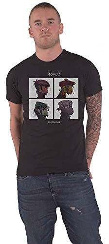 Gorillaz T Shirt Demon Days Band Logo Nue offiziell Herren Schwarz M