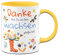 Tassenbrennerei Tasse mit Spruch Danke dass Du uns beim wachsen geholfen hast - Geschenk, Abschiedsgeschenk für Erzieher, Erzieherin zum Abschied (Gelb)