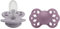 BIBS Infinity Symmetrischer Schnuller Zweierpackung, bisphenol-A frei, Symmetrischer Silikonsauger, Symmetrischer Nippel. Silikon, 6-18 Monate (2er Pack), Fossil Grey/Mauve