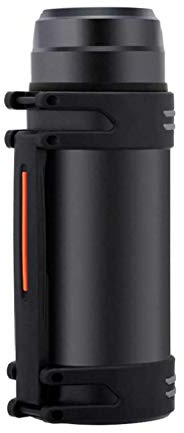Bouteille Isotherme, 2L/2.5L/3L/4L/5L Gourde Isotherme en Acier Inoxydable Garder l?Eau Chaude et Froide, Avec Poignée Pour voyage, pour le café chaud et le thé en plein air, Bleu (black,4000ml)