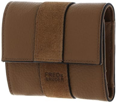 FREDsBRUDER Leder Geldbörse Lazap Flapover Wallet Iced Coffee braun