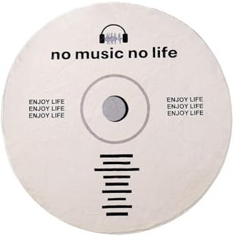CD-förmiger Teppich, runde Fläche, Teppiche für Wohnzimmer, nordische Buchstaben, bedruckte Teppiche, Schlafzimmer, Muster, Musikscheibe, Teppich, Nachttisch