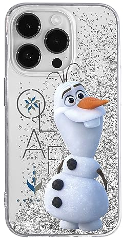 ERT GROUP Handyhülle für Apple iPhone 14 PRO Original und offiziell Lizenziertes Disney Muster Olaf 004 optimal an die Form des Handy angepasst, mit Glitter Overflow Effekt