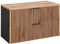 Lomadox Waschtischunterschrank 100 cm Unterschrank Badezimmer Waschtischplatte für Aufsatzwaschbecken anthrazit mit Eiche Nb. schwarz gerillt, 100,6x59,2x46,5 cm (BxHxT)