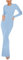 REORIA Women's Fall Sexy Casual Crew Neck Lounge Long Dress Formal Wedding Guest Long Sleeve Ribbed Bodycon Maxi Dresses Blue X-Large
