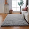 Obundi Wohnzimmerteppich,Teppich Flauschig für Schlafzimmer,Kinderzimmer,Lounge,Büro Soft Teppiche Große (Grau,160x230cm)