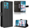 Rojeuinn Cover per Motorola Edge 40 Neo custodie,Premium Portafoglio Magnetica Flip Case,Custodia con fibra di carbonio-Nero