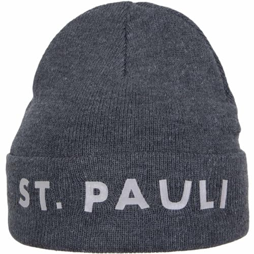 FC St. Pauli Reflective Beanie Wintermütze (DE/NL/SE/PL, Alphanumerisch, Einheitsgröße, dunkelgrau)
