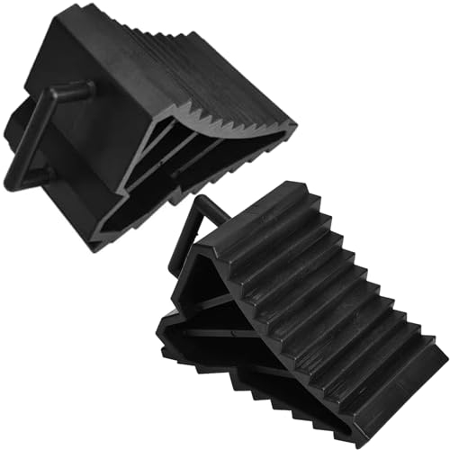 2pcs Cales Roue Plastique avec Poignée, Cale de Frein, Cales Remorque Jusqu'à 1,6 t, Support Mâchoires de Frein pour Voitures, Camions, Remorques, Caravanes, Camping-Cars, Patins Support Pneus