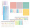 Newplenty 1320 Stück Sticky Notes Set, Transparent Haftnotizen Klebezettel mit Herrscher,Lang Haftstreifen, Self-Stick Sticky Notes Tabs for Annotation Books, Bibel Marker Büro Schule (1320)