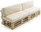 bananair - Palettenkissen Outdoor Wasserdicht & Abnehmbar - Schaumstoffpolsterung, Bequem - Polster Ideal für Europaletten/Palettenmöbel (Set 2 Sitzkissen 220x80 + 2 Rückenkissen 220x40, Beige)