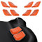 PlayVital Kit de Mejora de Botones Traseros para Steam Deck & OLED - Agarre Antideslizante y Protección Mejorada, Accesorios para Steam Deck, 2 Grosores Diferentes (Naranja)