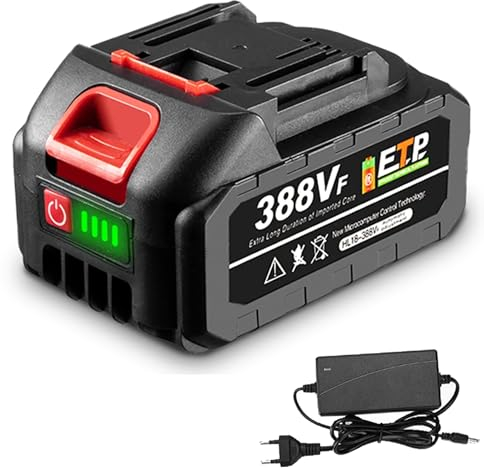 18V Ersatzakku für Makita Akku 18V 3Ah,15000mah 18v Kompatibel mit BL1850 BL1860B BL1855 BL1840 BL1830 BL1835 BL1820B BL1815 mit LED Indikator und Ladegeräte (1)