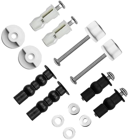 Viti per Sedile Del Water, Fissaggio Sedile WC Viti e bulloni universali Cerniere Copriwater Fori Ciechi Dado di Gomma fissaggio coperchio WC kit di ricambio di Riparazione Sedile WC Accessori