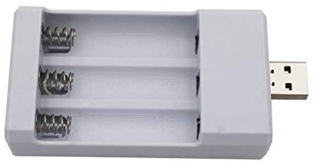 Wilgure Spina USB 3 slot 5V/2A Batterie Ricaricabili AA/AAA1 Batteria Portatile Ricaricabile